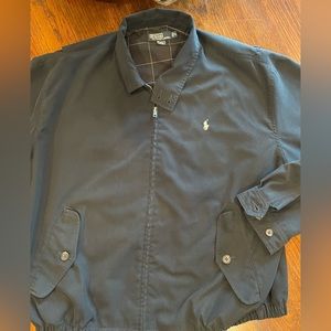 Authentic men’s Polo Ralph Lauren navy zip up jacket. Great condition, size XL